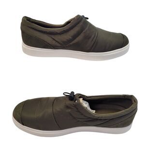 ALLOT Women Olive Quilted Umbrella Slip On Outdoor Casual Comfort Shoes Size 9.5